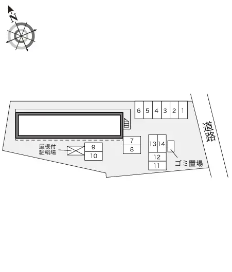 ★手数料０円★岡山市中区原尾島３丁目　月極駐車場（LP）